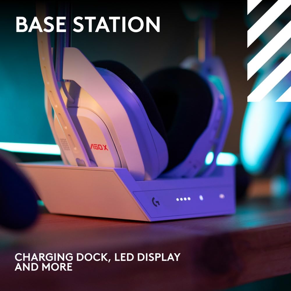 Astro A50 X Lightspeed Wireless/Bluetooth Gaming Headset + Base Station - White