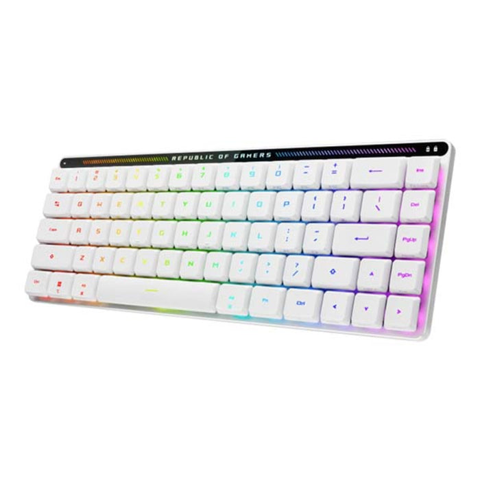 Asus M603 Rog Falchion 65% Wireless Optical Mechanical Gaming Keyboard RX Red Low-Profile Switch Linear & Swift (Arabic) - White