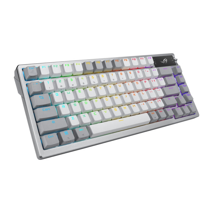 Asus M701 Rog Azoth 75% RGB Wireless Mechanical Gaming Keyboard NX Snow Switch Refined Linear (Arabic) - White
