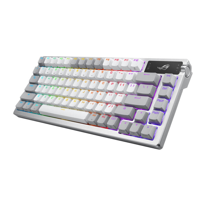 Asus M701 Rog Azoth 75% RGB Wireless Mechanical Gaming Keyboard NX Snow Switch Refined Linear (Arabic) - White