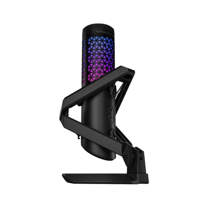 Asus Rog Carnyx USB Gaming Microphone One-Touch Mute Button,Bulit-In Pop Filter,Multi-Functional Control Knob,Metal Shock Mount - Black