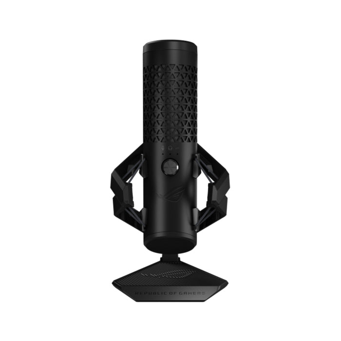 Asus Rog Carnyx USB Gaming Microphone One-Touch Mute Button,Bulit-In Pop Filter,Multi-Functional Control Knob,Metal Shock Mount - Black
