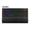 Asus X901 ROG Strix Scope II 96 Wireless Mechanical Gaming KeyBoard NX Snow Switch Refined Linear (Arabic) - Black