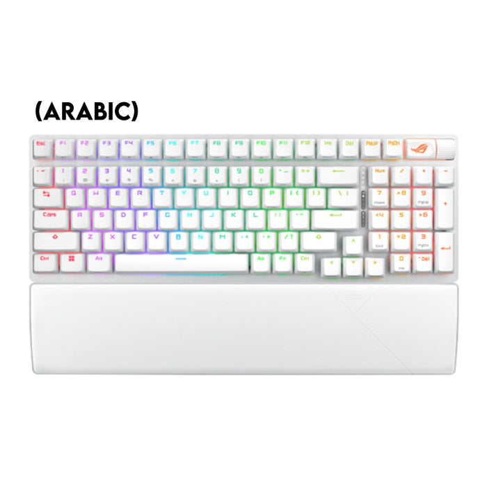 ASUS ROG STRIX SCOPE II RGB Wireless Mechanical Gaming Keyboard Arabic - White