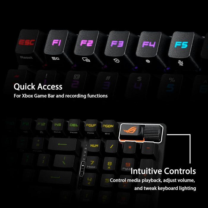 ASUS X902 ROG Strix Scope II 96 RX Wireless Gaming Keyboard, ROG RX Blue Switch, White, Arabic/English