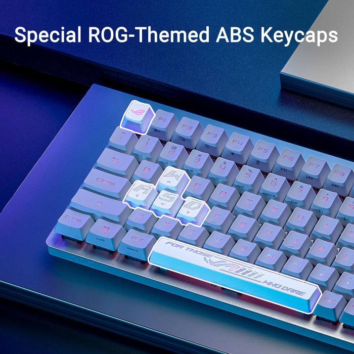 ASUS X902 ROG Strix Scope II 96 RX Wireless Gaming Keyboard, ROG RX Blue Switch, White, Arabic/English