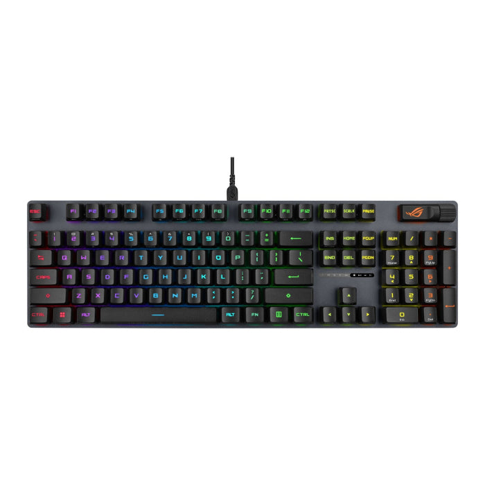 Asus XA11 Rog Strix Scope II Wired Optical Mechanical Gaming Keyboard RX Red Switch Linear & Swift (Arabic) - Black