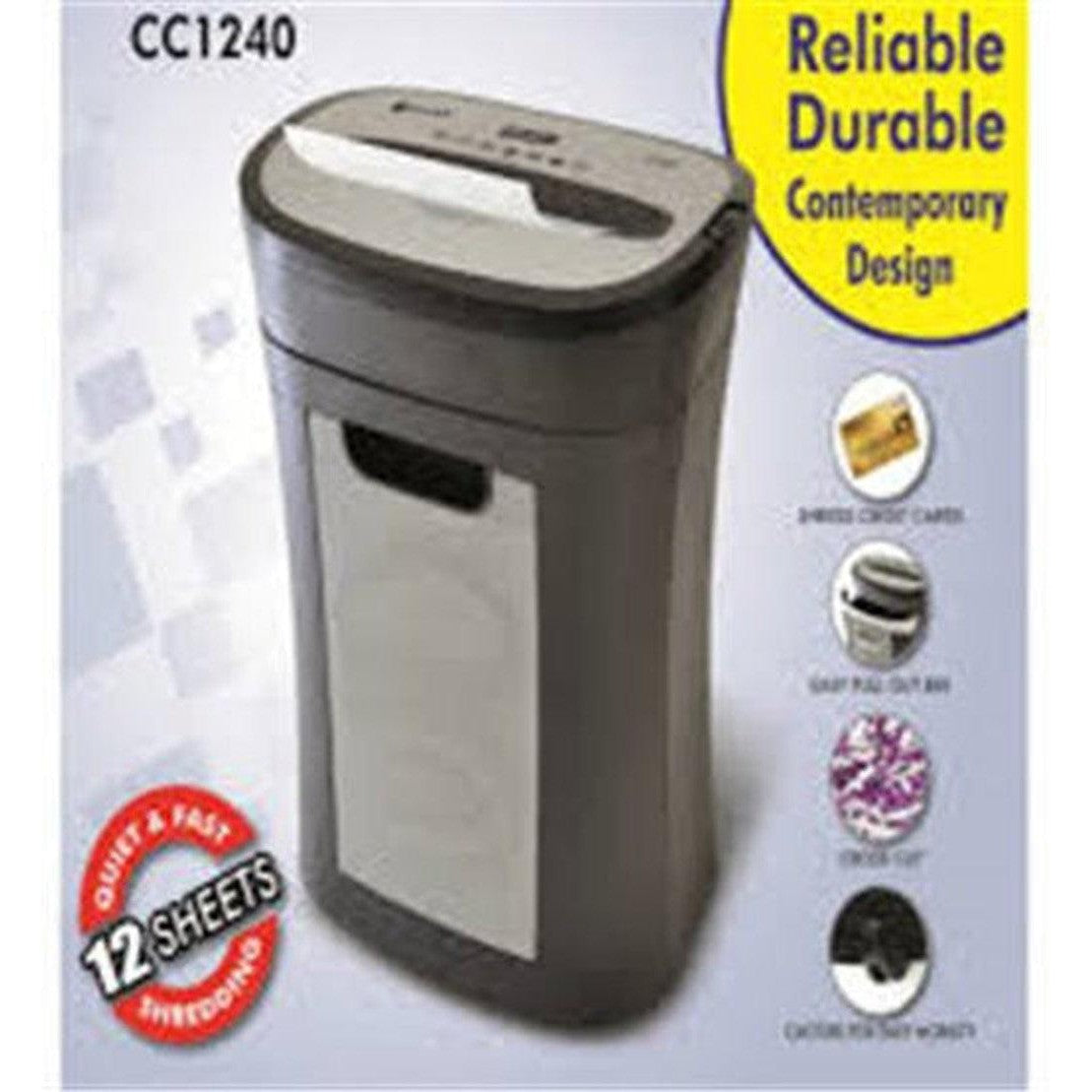 Atlas Shredder Cross Cut 12 Sheets Credit Card Cc1240