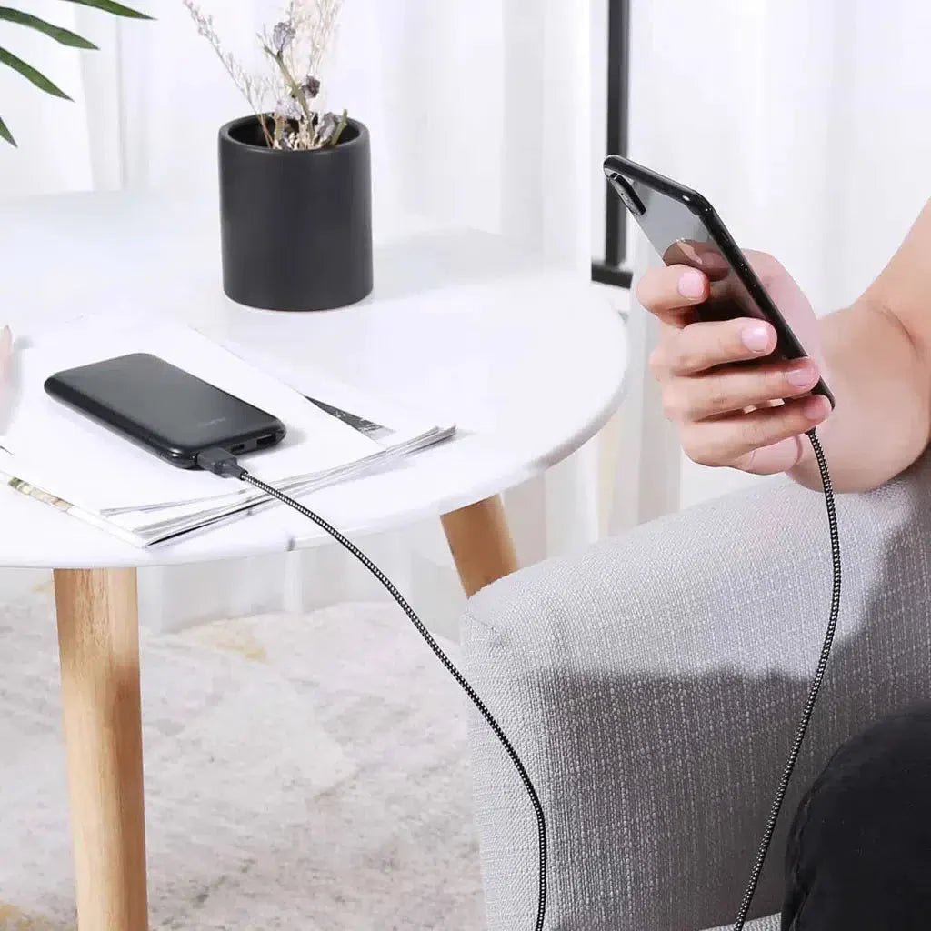Aukey Black Braided Nylon Mfi Lightning 2M Cable
