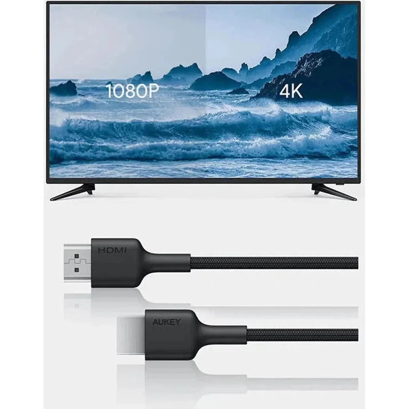 AUKEY CB-H01 BK HDMI Cable 2 meter (2-Pack) – Black & Red