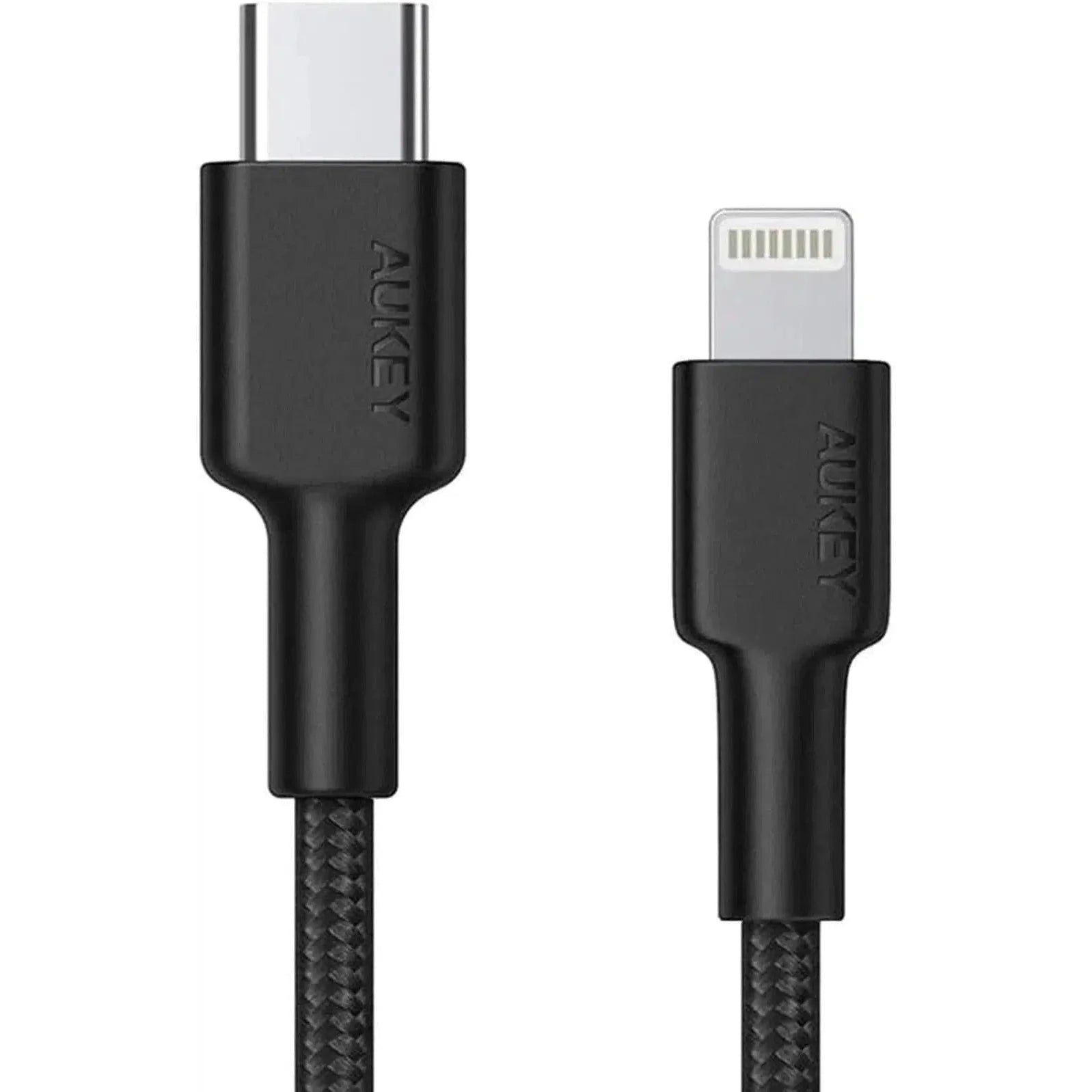 Aukey Braided 1M Usb-C To Lightning Cable - Black