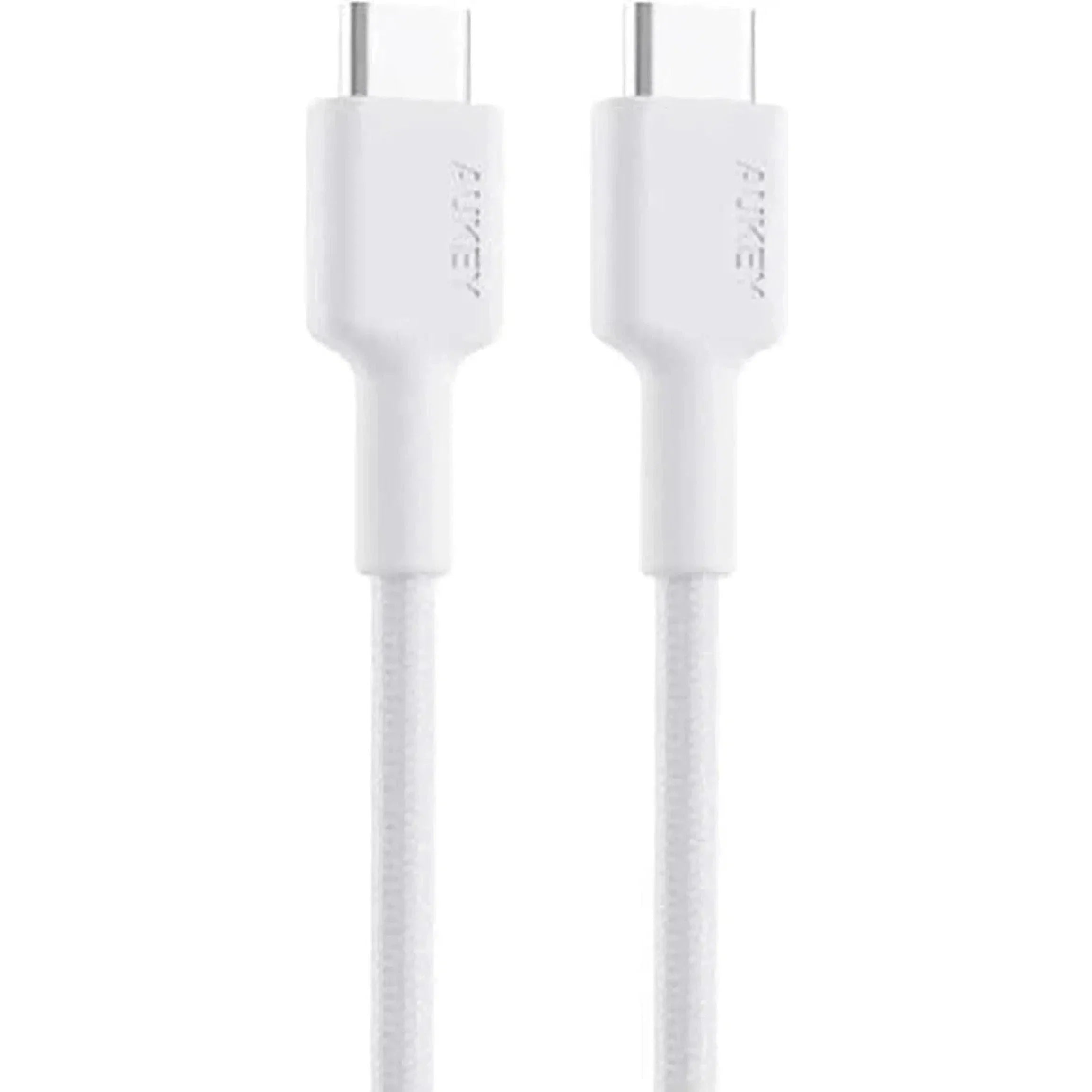 Aukey Braided Nylon Usb 2.0 To Usb-C Cable -  0.9m White