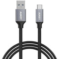 Aukey Braided Nylon Usb 3.0 To Usb-C 2M Cable - Black