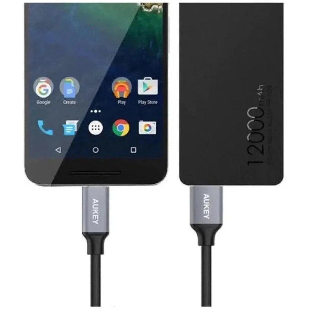 AUKEY CB-CMD1 1M USB A To USB C Quick Charge 3.0 Durable Braided Nylon Cable (3 Pack)