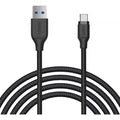 Aukey Braided Nylon USB 3.1 GEN1 to USB-C Cable (2m / 6.6ft) - Black