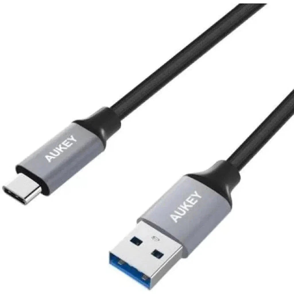 Aukey Braided Nylon Usb3.1 To Usb C 2M Cable - Black