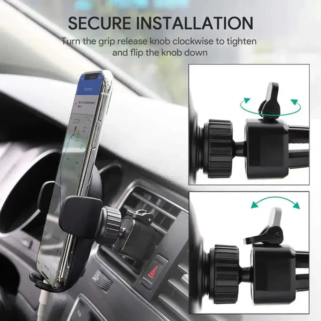 Aukey 360-Degree Flexible Car Air Vent Phone Holder Car Mount – Black