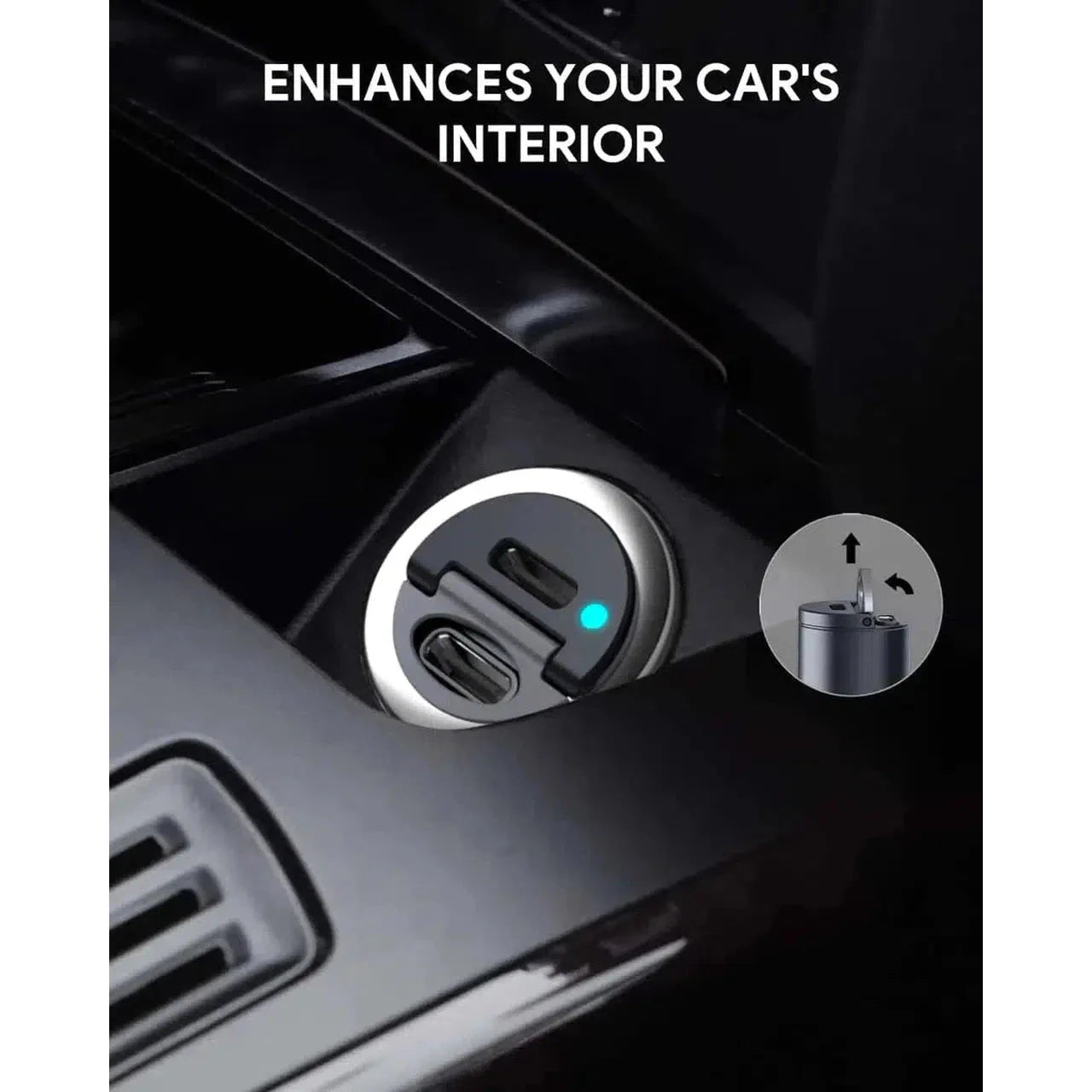 AUKEY CC-A4 Dual Port PD Car Charger - USB-C / 30W / Black