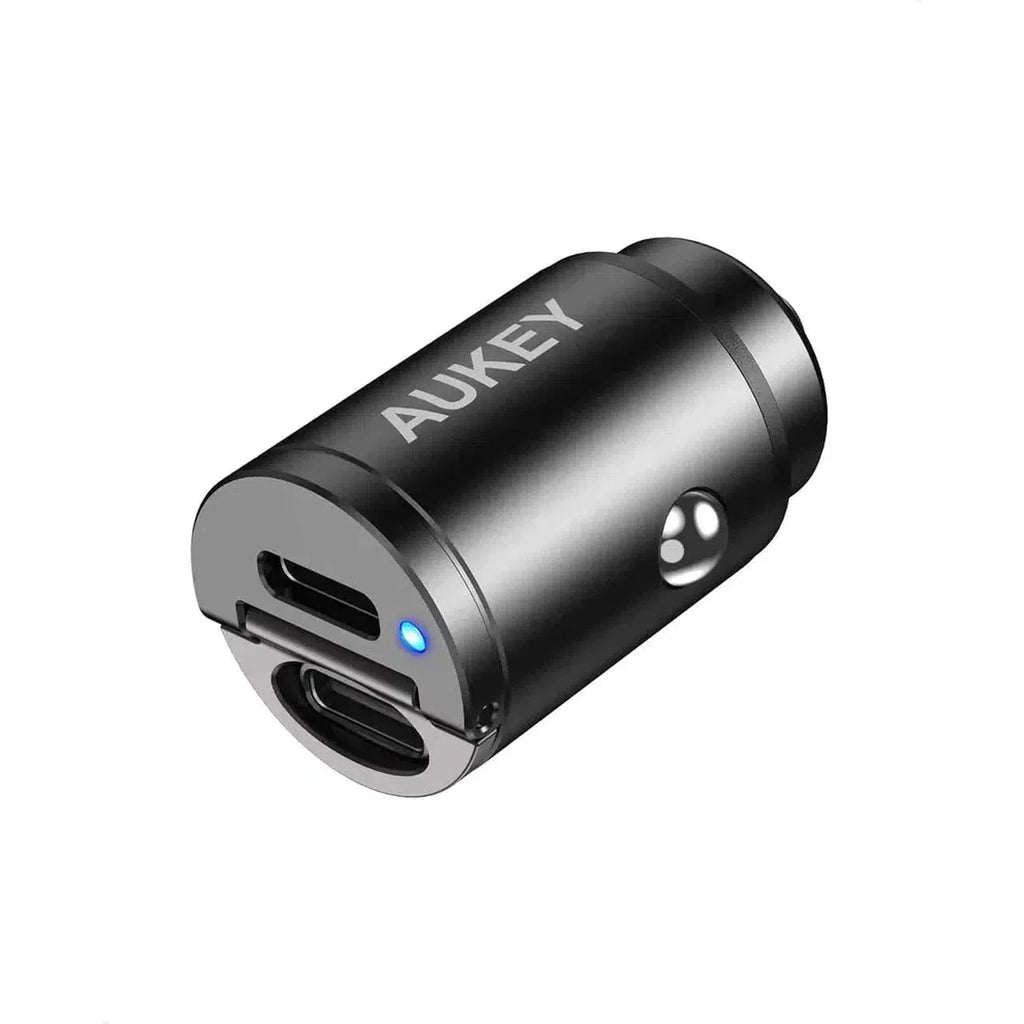AUKEY CC-A4 Dual Port PD Car Charger - USB-C / 30W / Black