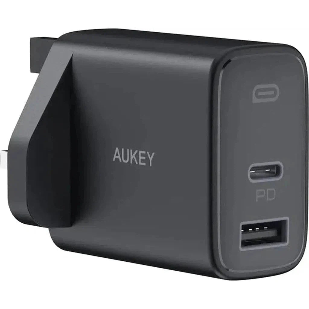 Aukey Pa-F3S Bk Dual Port 32W - Pd Usb C Wall Charger - Black