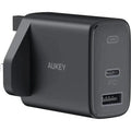Aukey Pa-F3S Bk Dual Port 32W - Pd Usb C Wall Charger - Black