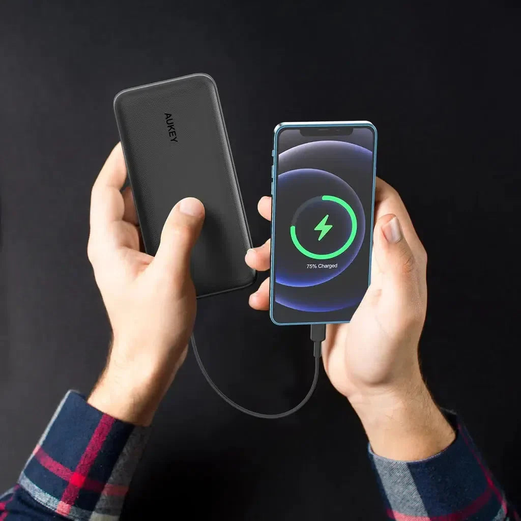 Aukey Pb-N74S 20000Mah Power Bank With 18W Power Delivery & Qc 3.0 - Black