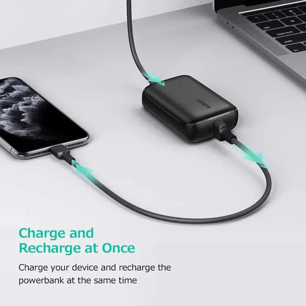 Aukey Pb-N83S Ultra Compact Power Bank 10,000Mah 22.5Wpd & Qc3.0