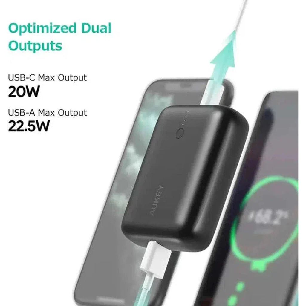 Aukey Pb-N83S Ultra Compact Power Bank 10,000Mah 22.5Wpd & Qc3.0