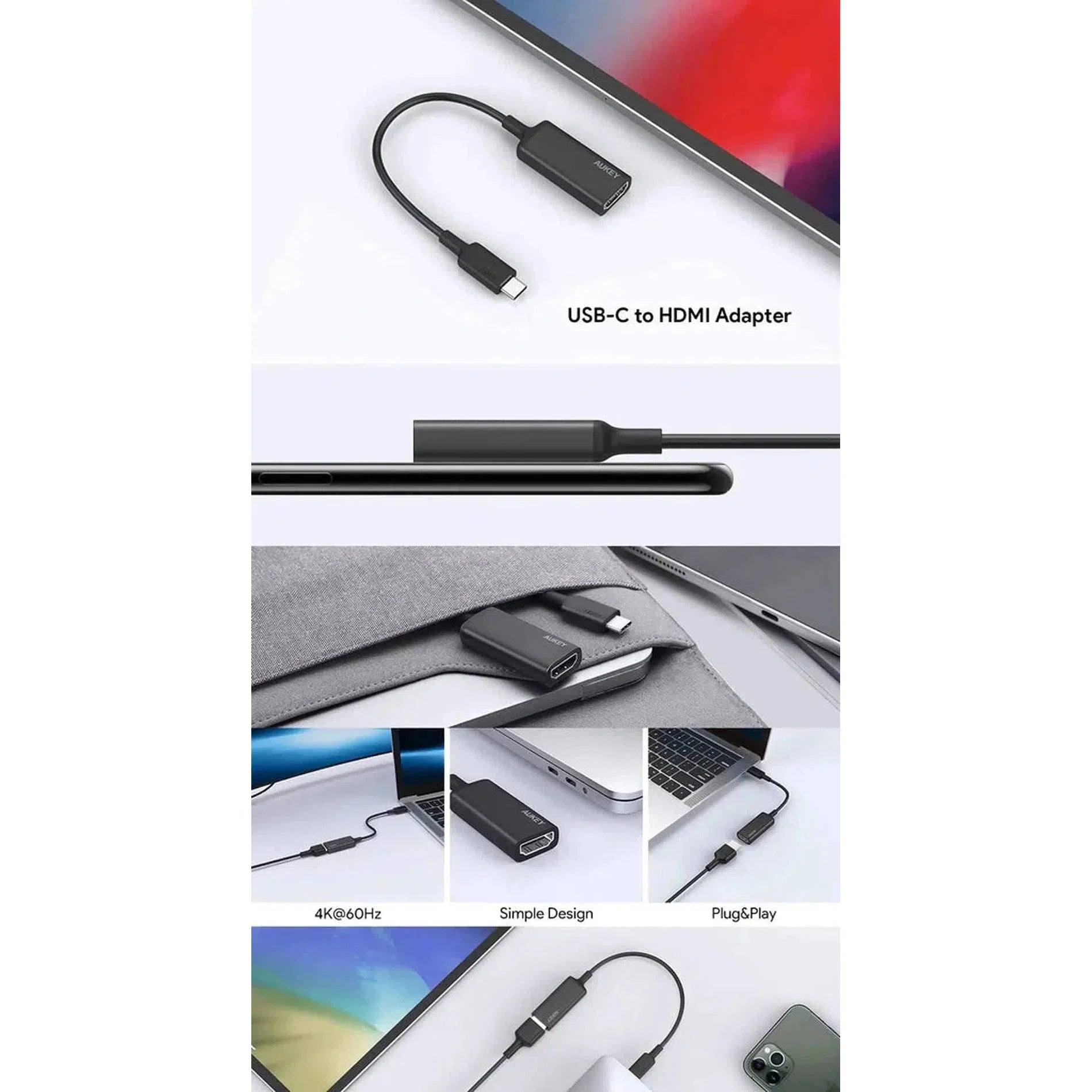 Aukey Usb-C To Hdmi Adapter
