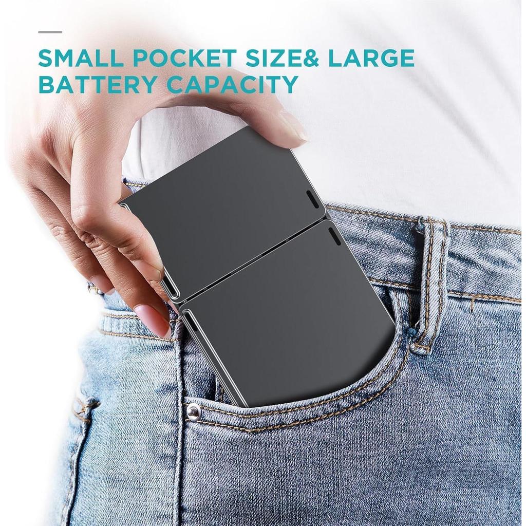 B033 Mini Folding Keyboard Bluetooth Foldable Wireless Keypad with Touchpad for Windows