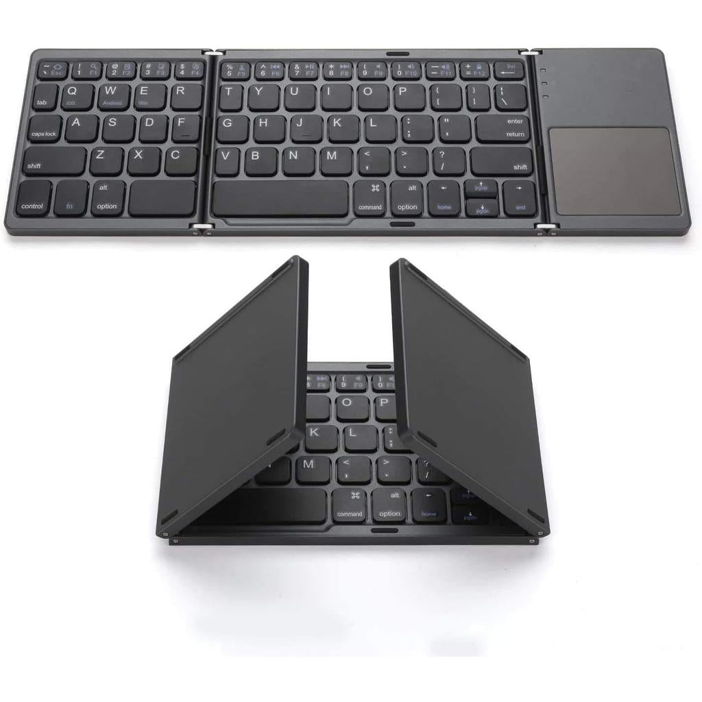 B033 Mini Folding Keyboard Bluetooth Foldable Wireless Keypad with Touchpad for Windows