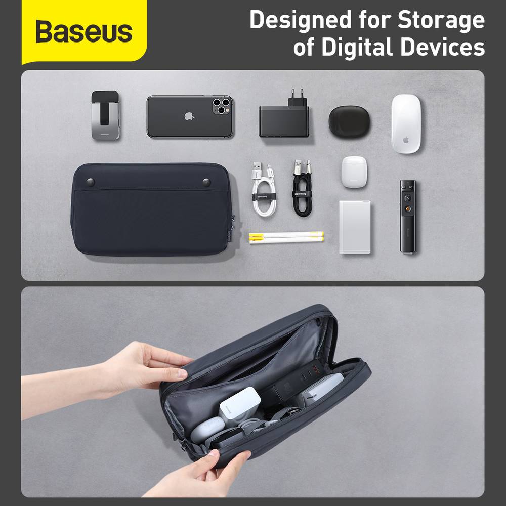 BASEUS BASICS SERIES DIGITAL DEVICE STORAGE BAG (S) DARK GREY