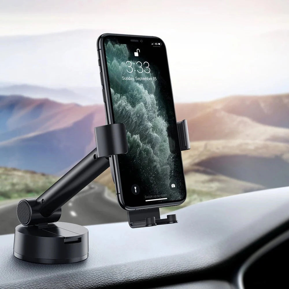 BASEUS CAR MOUNT HOLDER W SUCTION BASE BLK