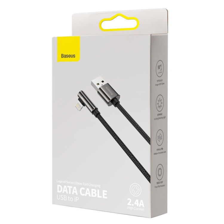 BASEUS DATA CABLE USB TO LIGHTNING 2.4A 2M  BLACK
