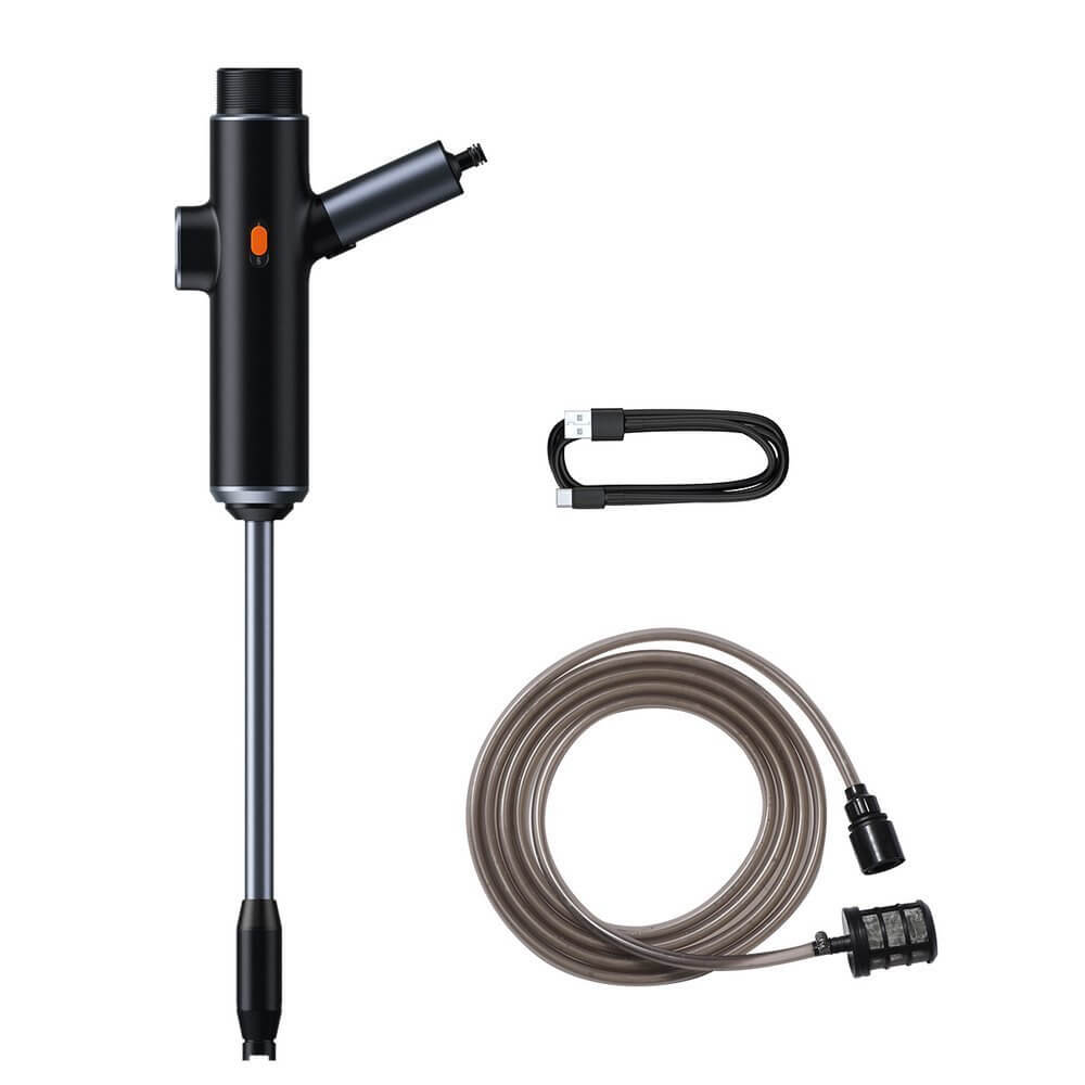 BASEUS Dual Power Portable Electric Car Wash Spray Nozzle - Black