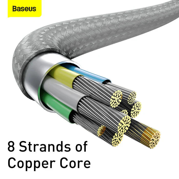 BASEUS FLASH SERIES ONE-FOR-TWO FAST CHARGING DATA CABLE WITH SQUARE HEAD