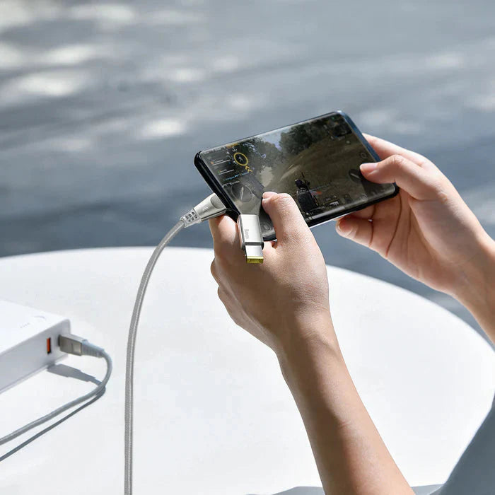 BASEUS FLASH SERIES ONE-FOR-TWO FAST CHARGING DATA CABLE WITH SQUARE HEAD