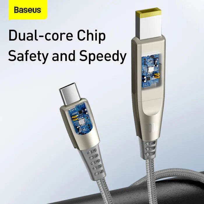 BASEUS FLASH SERIES ONE-FOR-TWO FAST CHARGING DATA CABLE WITH SQUARE HEAD