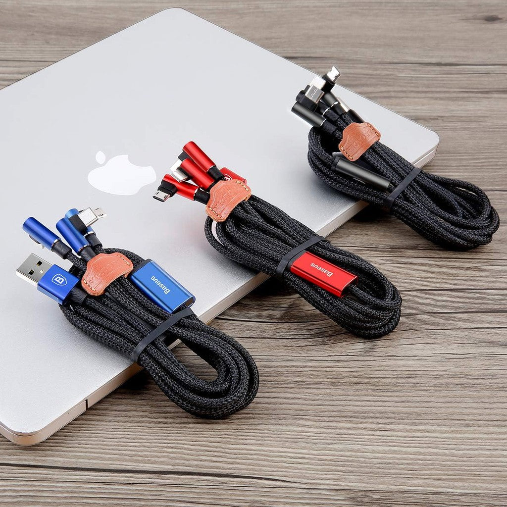 BASEUS MVP Cable 3 In 1 USB Output For iPhone + Type-C + Micro 3.5A Max 1.2M CAMLT-WZ01