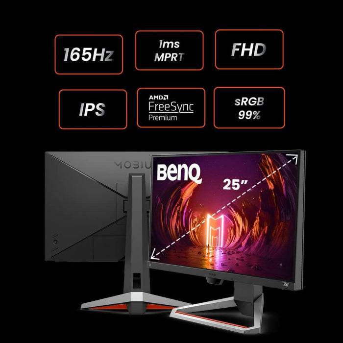 BENQ MOBIUZ 25 Inch FHD IPS HDMI 2.0 165Hz Gaming Monitor - Black