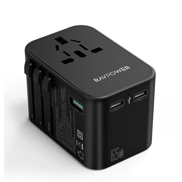 Ravpower Rp-Pc1034 Pd Pioneer 65W 3-Port Travel Charger Black