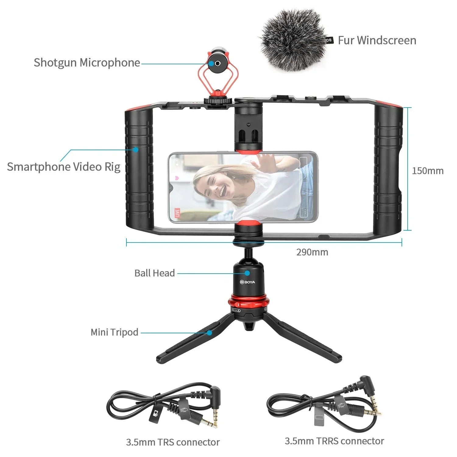 BOYA Multifunctional Smartphone Video Kit – Black