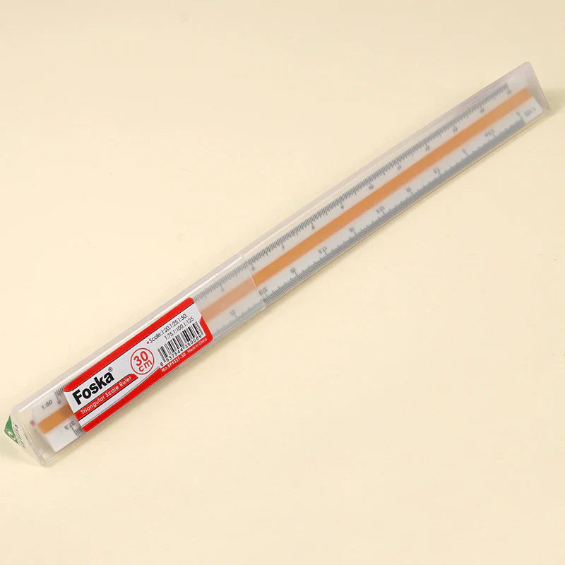 Foska 30Cm Plastic Triangle Scale Ruler Bp9331-30