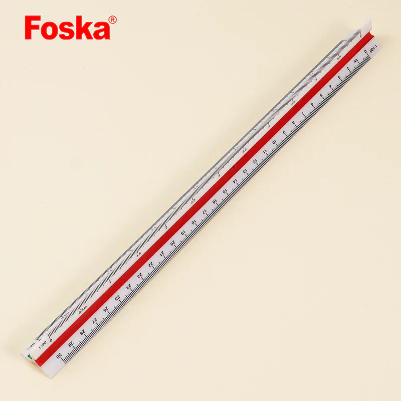 Foska 30Cm Plastic Triangle Scale Ruler Bp9331-30