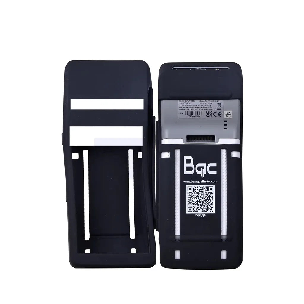 BQC Shockproof Silicone Case for Castles S1F2 Saturn 1000 POS Terminal Black