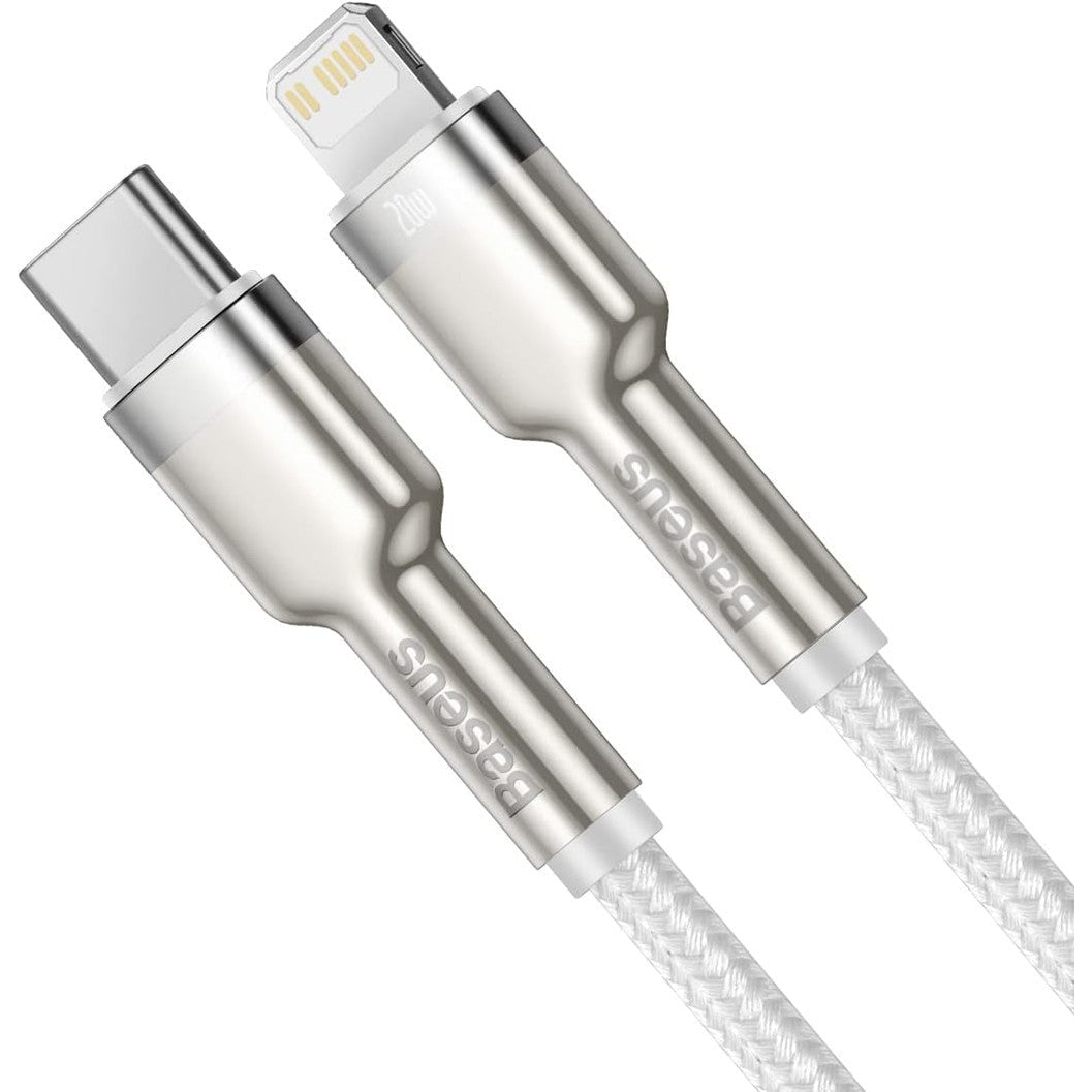 Baseus 20W Metal Data Cable Type-C to IP PD - White - 1M CATLJK-A02