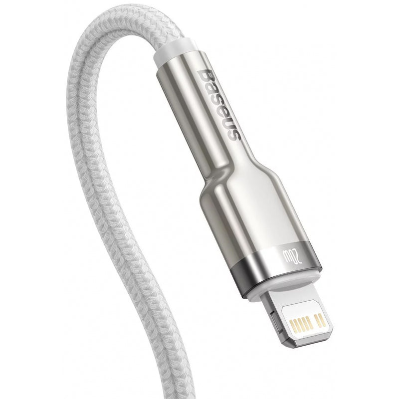 Baseus 20W Metal Data Cable Type-C to IP PD - White - 1M CATLJK-A02