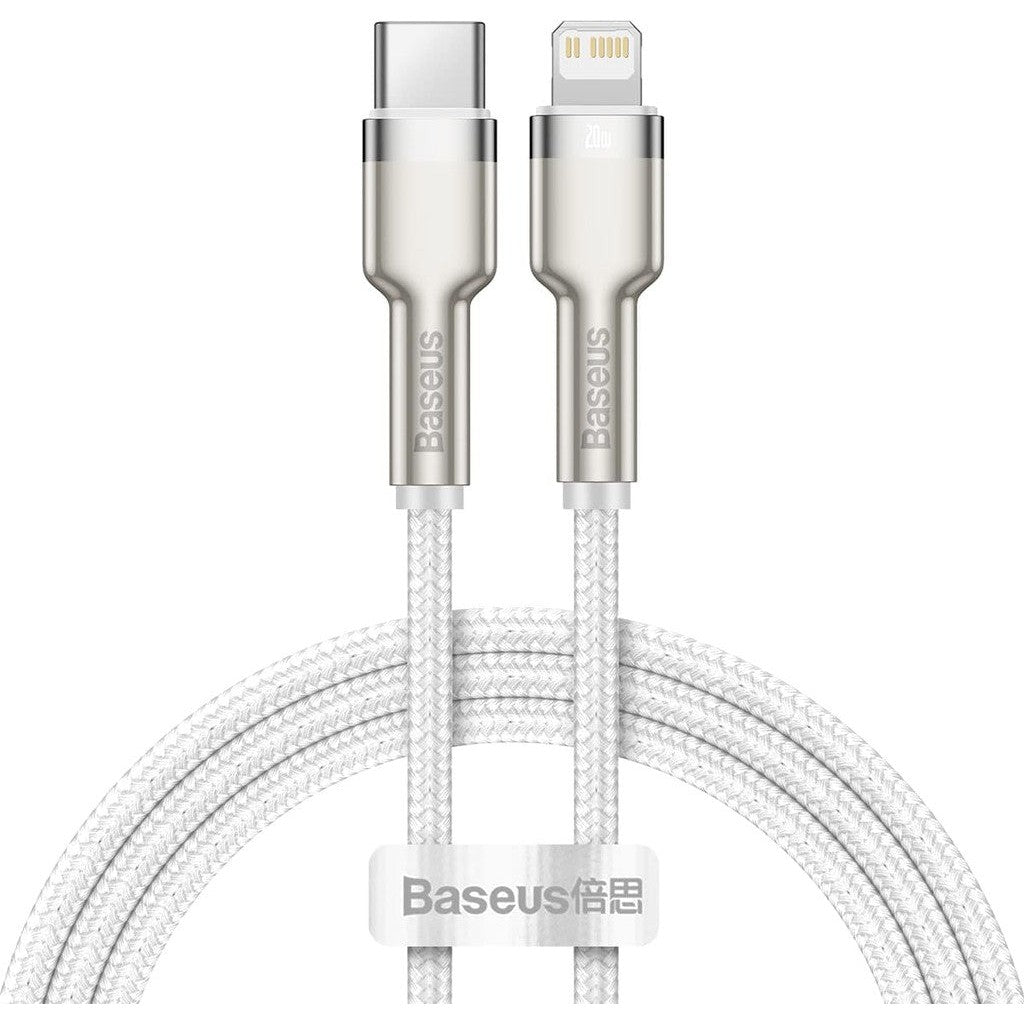 Baseus 20W Metal Data Cable Type-C to IP PD - White - 1M CATLJK-A02