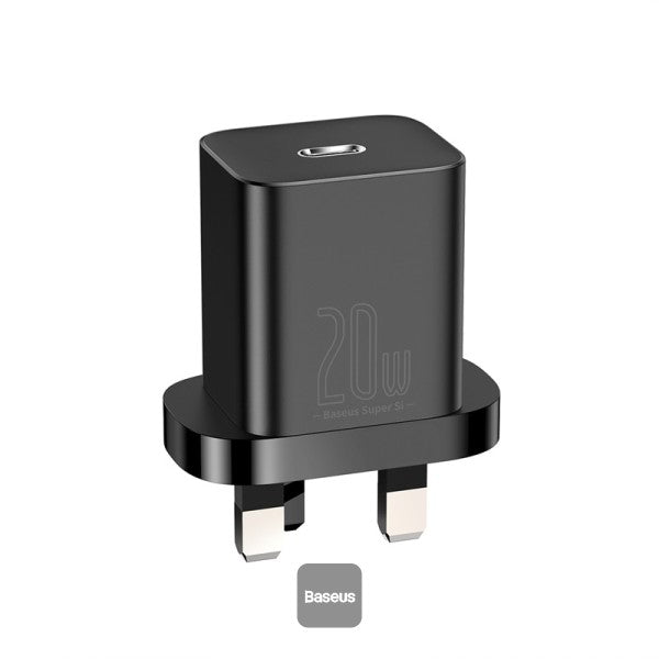 Baseus 20W Super Si Quick Charger 1C UK Black