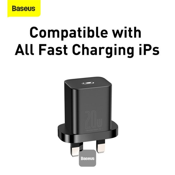 Baseus 20W Super Si Quick Charger 1C UK Black